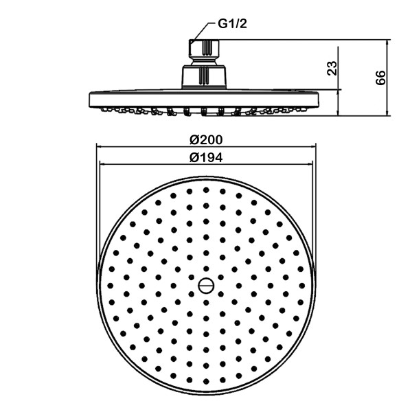 Верхний душ Swedbe Calypso 200 мм хром/серый (5048) Верхний душ Swedbe Calypso 200 мм хром/серый (5048)