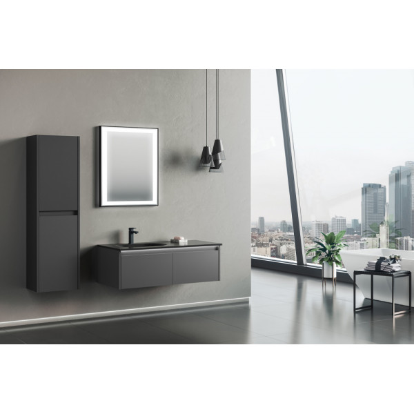 Зеркало с подсветкой Orka Lisbon 650x750 черный матовый (4000118)