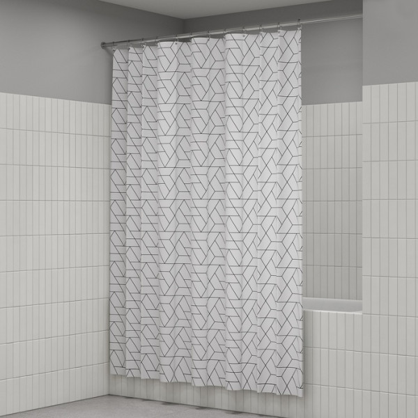 Шторка для ванн текстильная Iddis Base 180x200 белая (BB01P18i11)