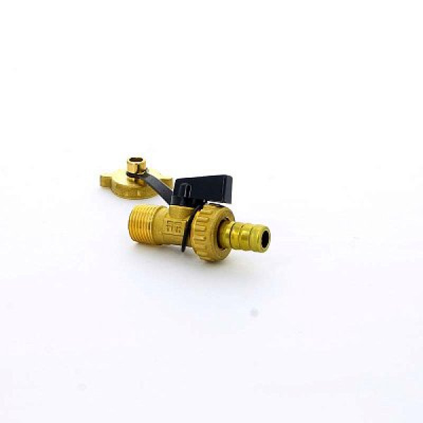 Кран шаровый сливной с заглушкой Tiemme 1/2" Н (черная ручка) (2950001) Кран шаровый сливной с заглушкой Tiemme 1/2" Н (черная ручка) (2950001)