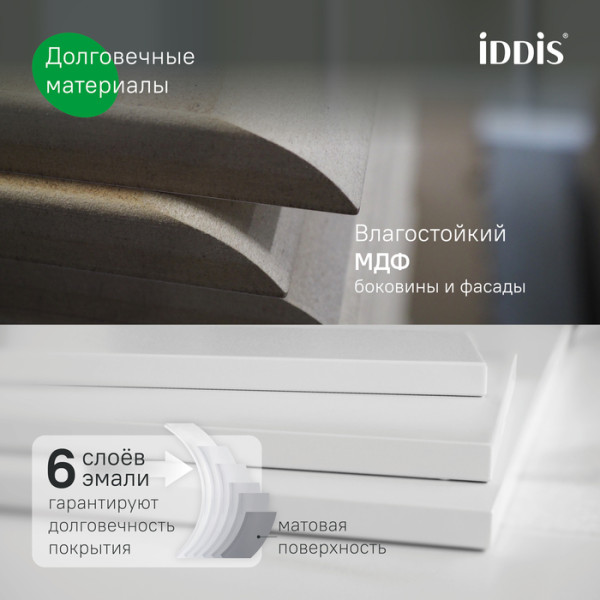 Тумба подвесная Iddis Oxford Neo 100 см темно-серый подходит умыв. 0101000i28 (OXN10D0i95)