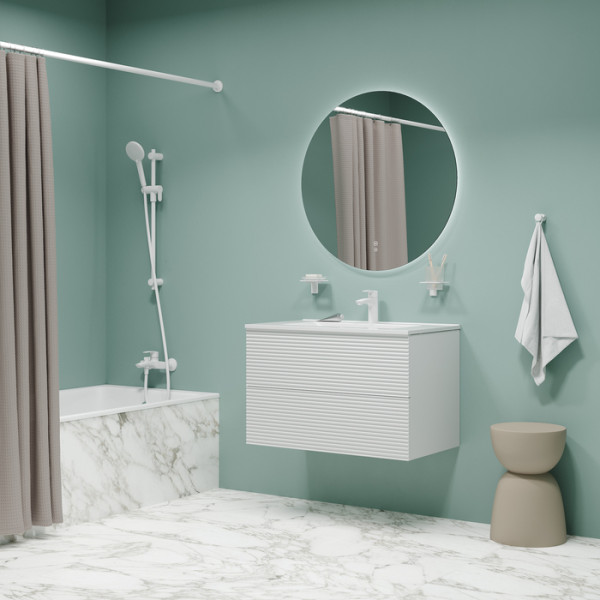 Смеситель для ванны и душа Iddis Ray белый (RAYWT02i02WA)