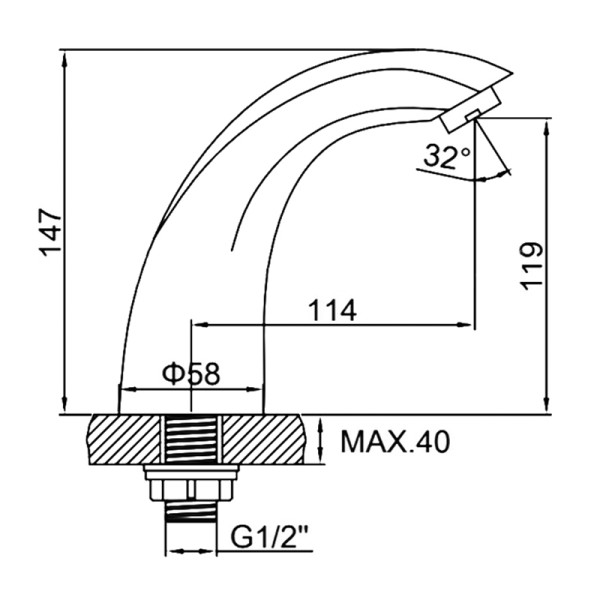 Смеситель для раковины Ledeme сенсорный (L1055-14)
