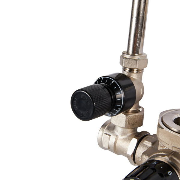 Модуль подмешивающий с термостатическим клапаном и байпасом (без насоса) Stout (SDG-0120-002000)