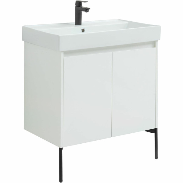 Тумба подвесная Aquanet Nova Lite 75 белый глянец (2 дверцы) (00298850)