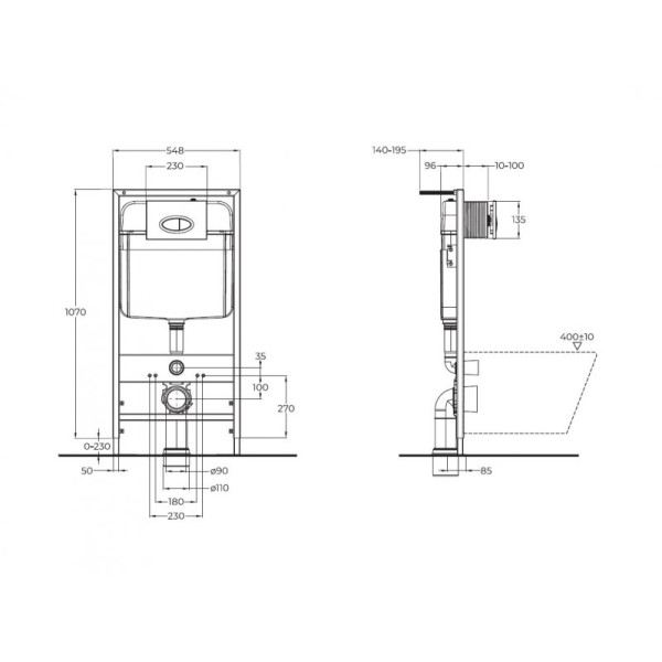 Инсталляция для подвесного унитаза BelBagno (BB026)