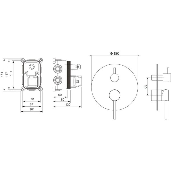 Смеситель для ванны и душа Aquatek Европа хром (AQ1347CR) Смеситель для ванны и душа Aquatek Европа хром (AQ1347CR)