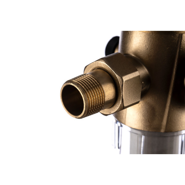 Фильтр самоочищающийся с редуктором Гейзер-Бастион 7508075233 3/4" (прозрачный корпус, со сгонами) (32680) Фильтр самоочищающийся с редуктором Гейзер-Бастион 7508075233 3/4" (прозрачный корпус, со сгонами) (32680)