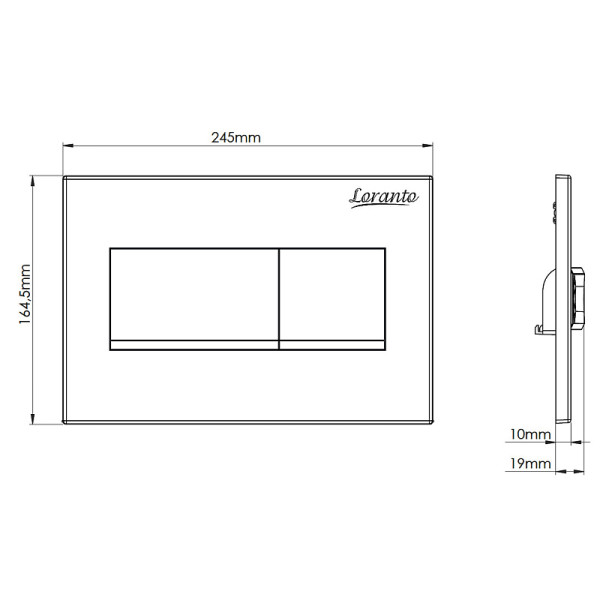Клавиша смывная Loranto Prestige черный (7533) Клавиша смывная Loranto Prestige черный (7533)