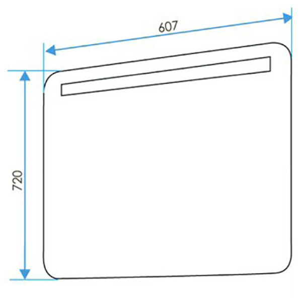 Зеркало 1Marka Гармоника 580*30*750 белое (У23253) Зеркало 1Marka Гармоника 580*30*750 белое (У23253)