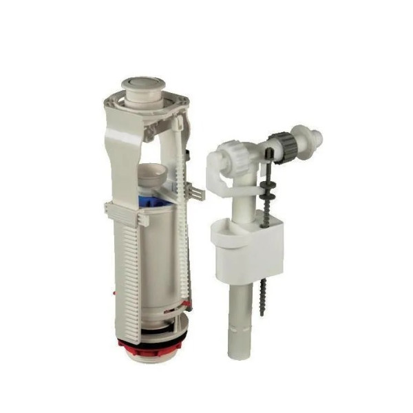 Арматура для смывного бачка АНИ (боковой подвод 1/2" (пластик), 1-уровень, кнопка пласт. белая эконом) АНИ пласт (WC8010) Арматура для смывного бачка АНИ (боковой подвод 1/2" (пластик), 1-уровень, кнопка пласт. белая эконом) АНИ пласт (WC8010)