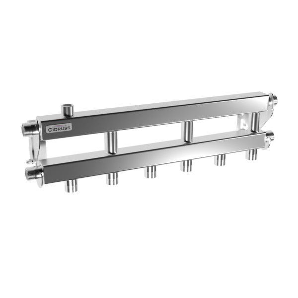 Коллектор модульный Gidruss MKSS-40-4D (до 40 кВт, магистраль G 3/4", 4 контура G 3/4" из них 3 вертикальных, нерж ст.) (MK 40A40 20) Коллектор модульный Gidruss MKSS-40-4D (до 40 кВт, магистраль G 3/4", 4 контура G 3/4" из них 3 вертикальных, нерж ст.) (MK 40A40 20)