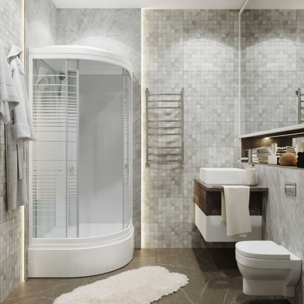 Душевая кабина Triton Стандарт В 100х100 стекло полосы, с душевым набором ДН4