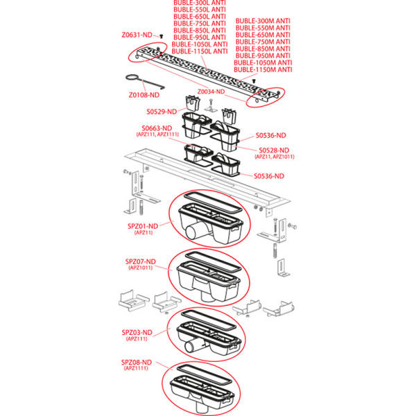 Лоток душевой AlcaPlast Alcadrain Antivandal с решеткой, вертикальный сток (APZ1011-850M) Лоток душевой AlcaPlast Alcadrain Antivandal с решеткой, вертикальный сток (APZ1011-850M)