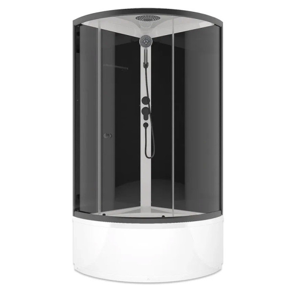 Кабина душевая Melodia Jive BLack 90х90 высокий поддон, прозр.стекл, профиль черный (MB02010) Кабина душевая Melodia Jive BLack 90х90 высокий поддон, прозр.стекл, профиль черный (MB02010)