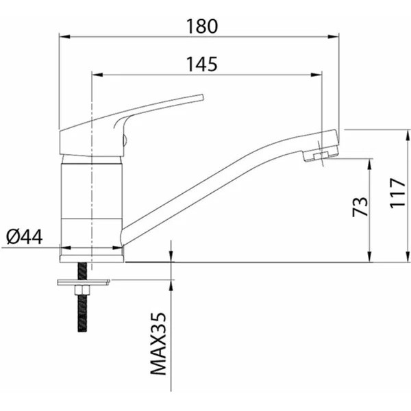 Смеситель для раковины Milardo Simp хром (SIMSBR0M01)