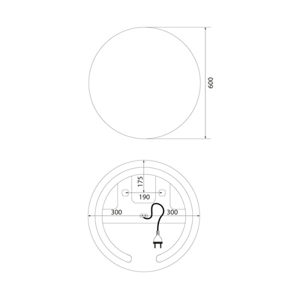 Зеркало Iddis с подсветкой и термообогревом Iddis 60 (BIL60T0i98)