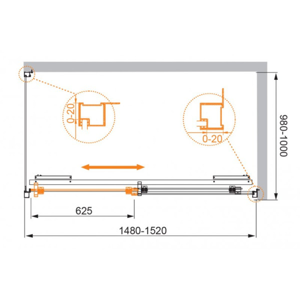 Душевой уголок Cezares Lux-Soft 150x100x200 стекло прозрачное, профиль хром (LUX-SOFT-W-AH-1-150/100-C-Cr-IV) Душевой уголок Cezares Lux-Soft 150x100x200 стекло прозрачное, профиль хром (LUX-SOFT-W-AH-1-150/100-C-Cr-IV)