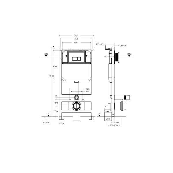 Инсталляция для унитаза Cezares ((CZR-1589-M) Инсталляция для унитаза Cezares ((CZR-1589-M)