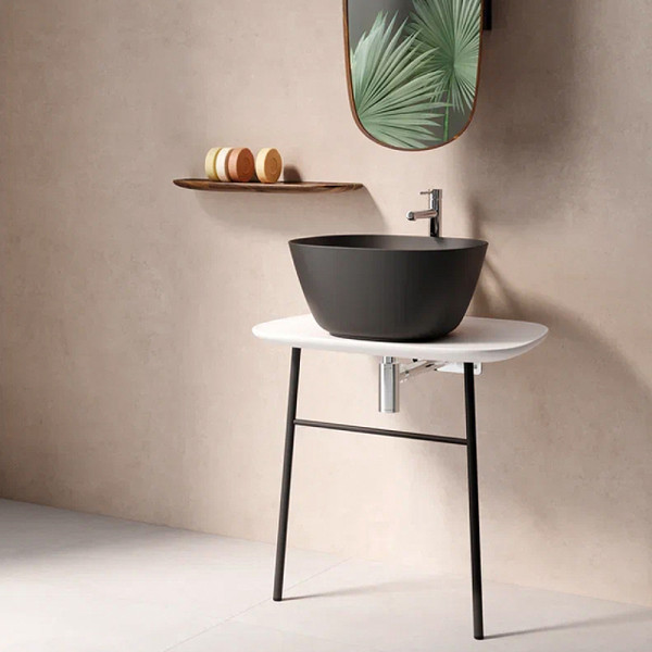 Раковина накладаная Vitra Plural 45 см матовая черная (7811B483-0016)