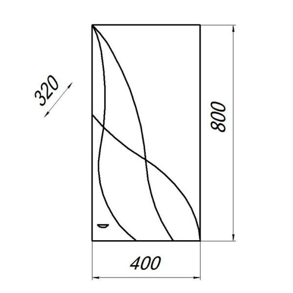 Шкаф подвесной Melodia Дуб 40 белый (MFR85682WT)