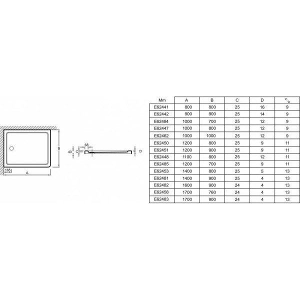 Душевой поддон Jacob Delafon Flight 120x90 белый (E62451-00)