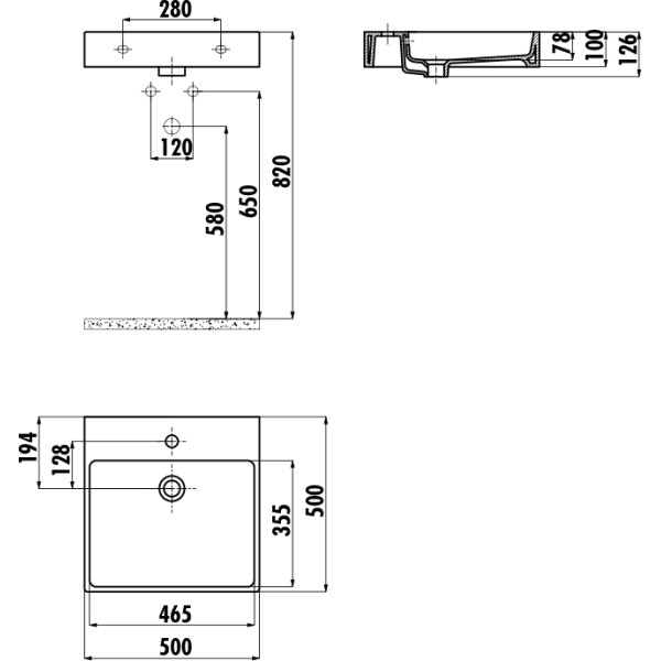 Раковина мебельная Creavit Next 50x50 белая (NX255-00CB00E-0000)