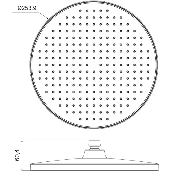 Душ верхний Iddis Esper 254 мм белый матовый (ESP25WRi64)