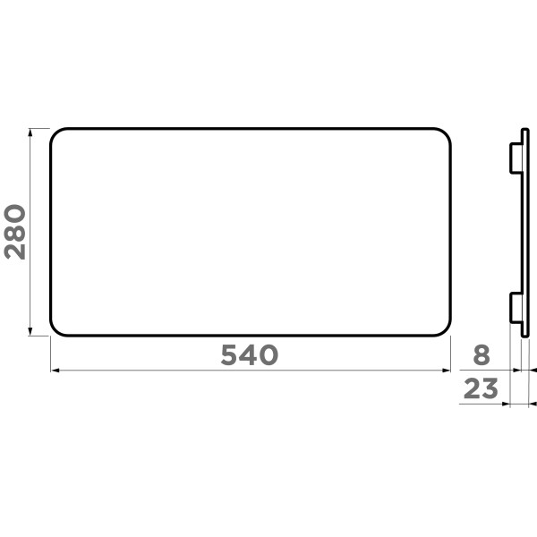 Доска для мойки Omoikiri 280х540 CB-Sumi-78-LB Серый (4999033)