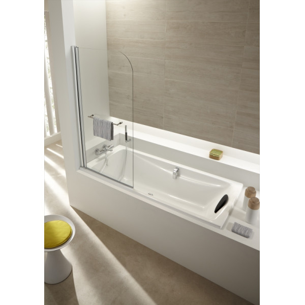 Душевые шторки для ванн Jacob Delafon Odeon up 80x145 стекло прозрачное, профиль хром (E4932-GA)