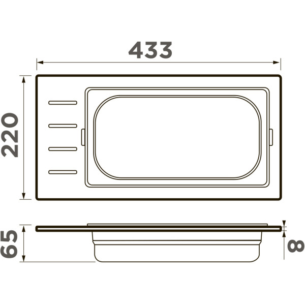 Контейнер Omoikiri DC-01-1-GB 433х220х65 графит (4999074) Контейнер Omoikiri DC-01-1-GB 433х220х65 графит (4999074)