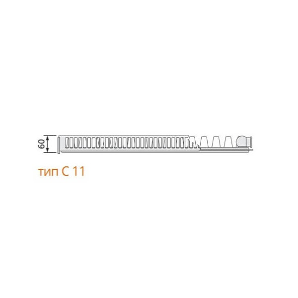 Радиатор стальной Purmo 600*400 11 C Compact боковое подключение (C 11-600-0400)