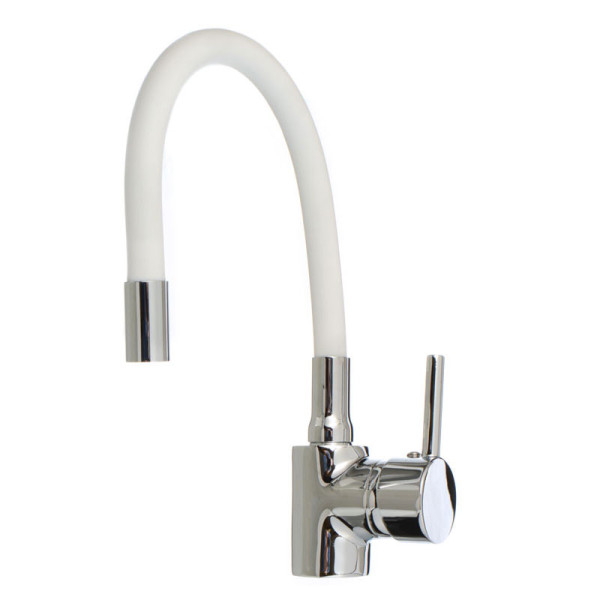 Смеситель для кухни Ex-promt Kitchen с гибким изливом, хром (Ex125.4-11 white)