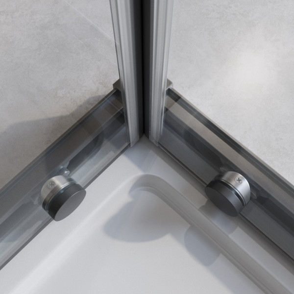 Душевой уголок Cezares Relax 304 90x90x200 стекло прозрачное, профиль оружейная сталь (RELAX-304-A-2-90-C-GM)