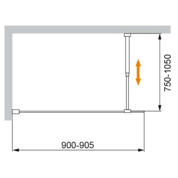 Душевая шторка для ванны Cezares Liberta 90x155 стекло прозрачное, профиль черный (LIBERTA-V-1-90/155-C-NERO)