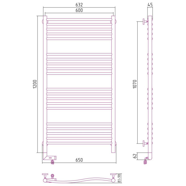 Полотенцесушитель электрический Сунержа Флюид 2.0 1200x600 МЭМ левый, хром (00-5220-1260) Полотенцесушитель электрический Сунержа Флюид 2.0 1200x600 МЭМ левый, хром (00-5220-1260)