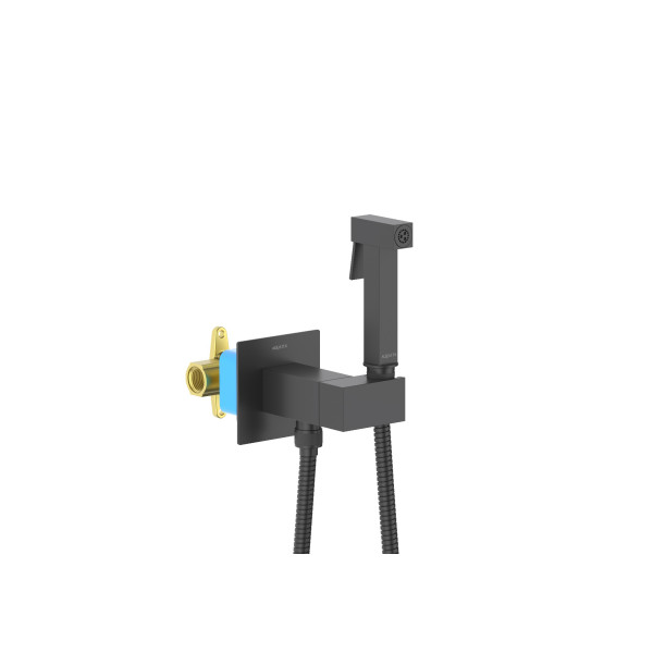 Смеситель с гигиеническим душем Aquatek Лира черный матовый (AQ1025MB) Смеситель с гигиеническим душем Aquatek Лира черный матовый (AQ1025MB)