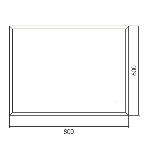 Зеркало Abber See 60x80 с подсветкой, бесконтактный выключатель, диммер, черный (AG6110SCL-0.8)