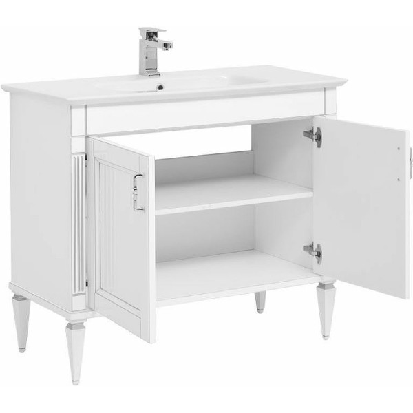 Тумба напольная Aquanet Селена 105 белый/серебро (2 дверцы) (00201650) Тумба напольная Aquanet Селена 105 белый/серебро (2 дверцы) (00201650)