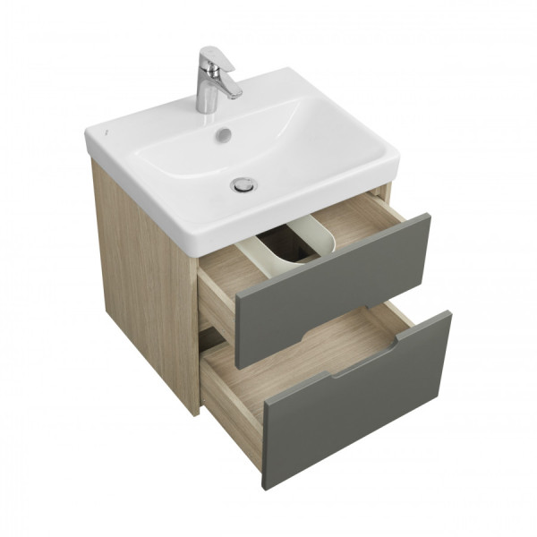 Тумба подвесная Aquaton Оливия 532x427x497 грей, дуб ойстер (1.A254.2.01O.LUG.0)