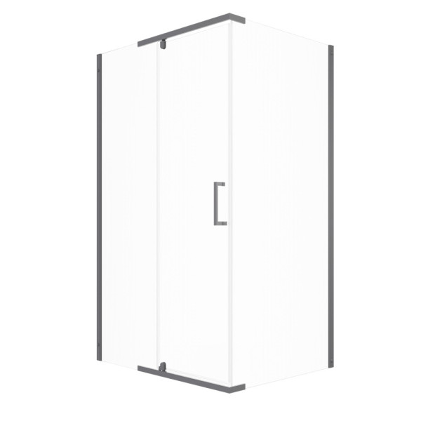 Душевой уголок Triton Терра-графит 120x90  стекло прозрачное, профиль графит (DK434)