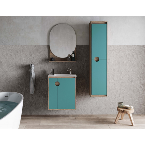 Зеркало Aquaton Анси 600x12x872 древесный (1.A246.2.02A.PE2.0)