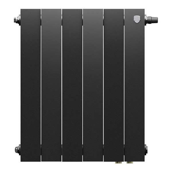Радиатор биметаллический Royal Thermo PianoForte 500 Чёрный VR80 (6 секций) (RTPBVR803050006)