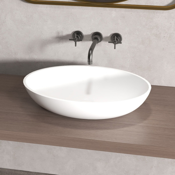 Раковина накладная Stein (белый матовый)