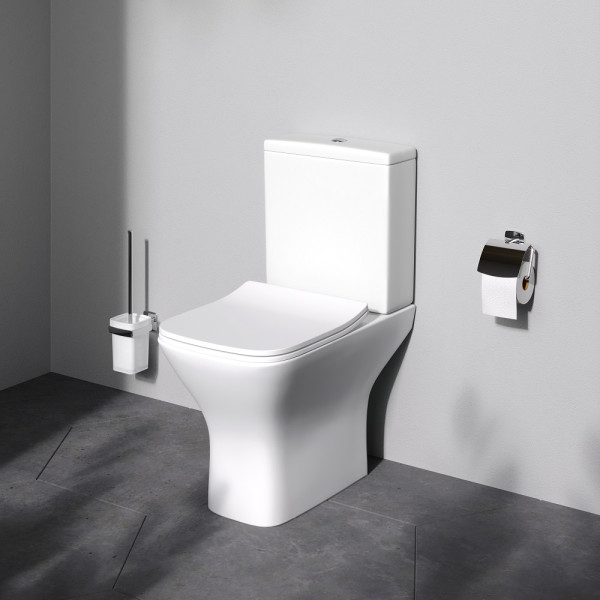 Унитаз-компакт AM.PM Gem безободковый с сиденьем микролифт (C908601SC)