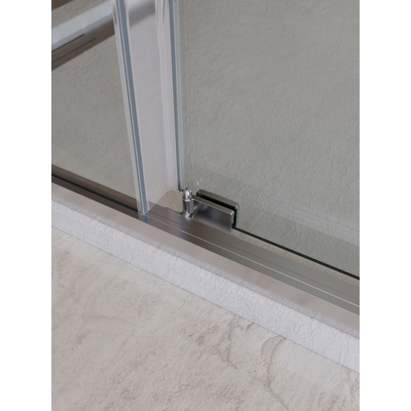 Душевой уголок Cezares Lux 140x80x195 стекло прозрачное, профиль хром (LUX-AH-FS-11-140/80-C-CR)