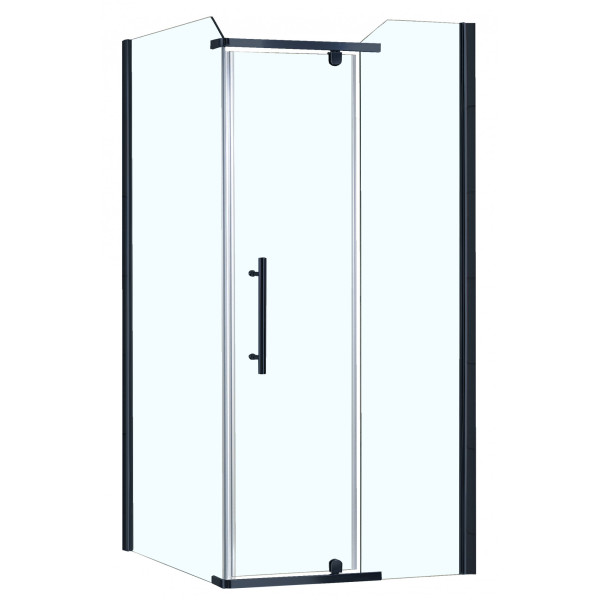 Душевое ограждение Azario Edmontion 90х90х200 стекло прозрачное профиль черный (AZ-NNC1231 90 BLACK)