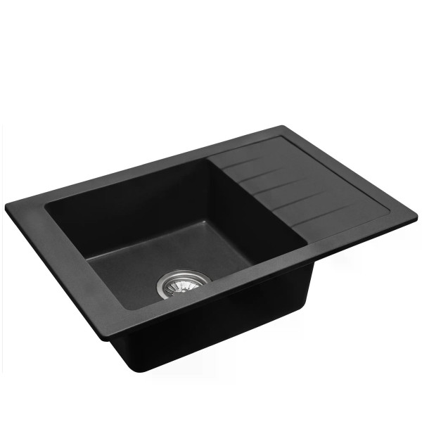 Мойка для кухни Rea sten black metalic гранит 79,5x48x20 черная металлик (ZLE-00106)