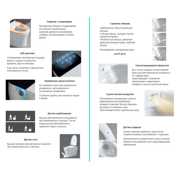 Унитаз-биде электронный ABBER Bequem белый (AC1116S) Унитаз-биде электронный ABBER Bequem белый (AC1116S)