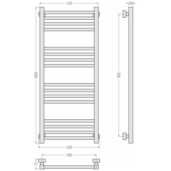 Полотенцесушитель водяной Сунержа Модус Pro 1000x400 матовый белый (30-0450-1040) Полотенцесушитель водяной Сунержа Модус Pro 1000x400 матовый белый (30-0450-1040)